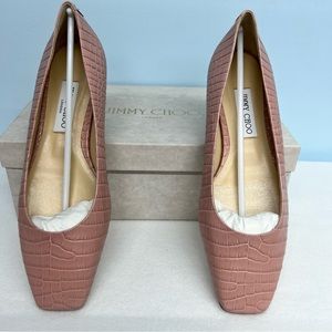 Jimmy Choo Mirele leather flats in blush size 39 1/2 (9 1/2 US) NEW IN BOX